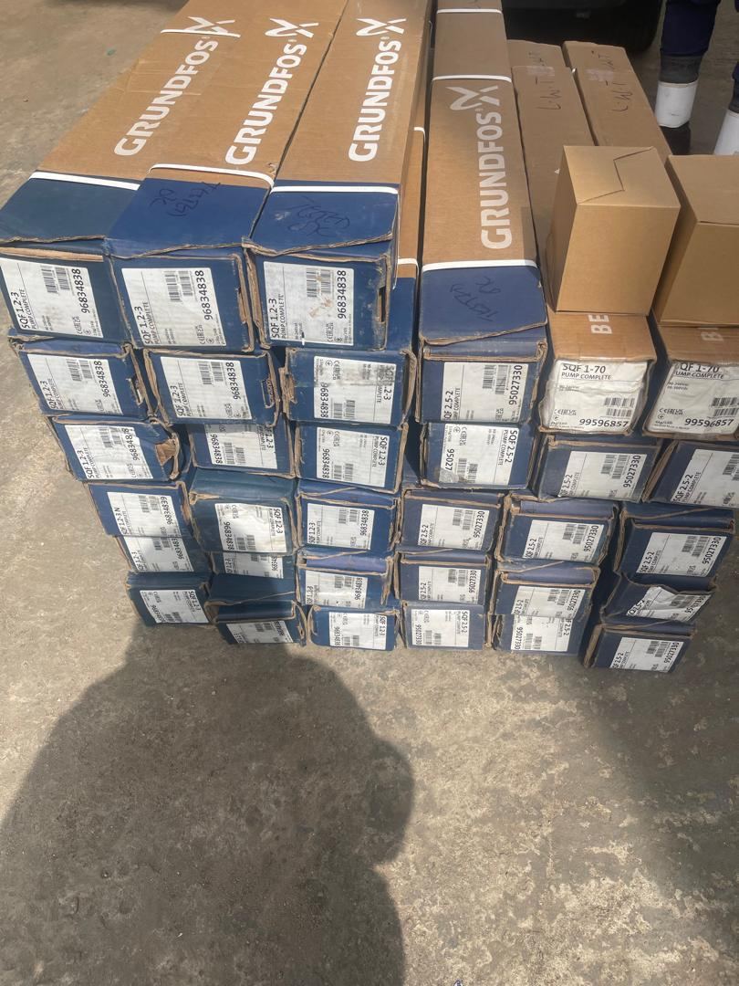 Grundfos submersible pumps supplied by Rehoboth Water Works Ltd