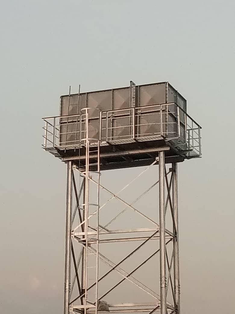 Elevated water storage tank installed by Rehoboth Water Works Ltd